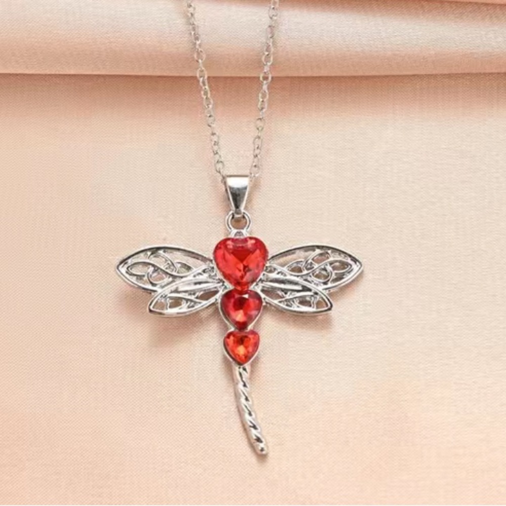 Dragonfly Pendant with Necklace